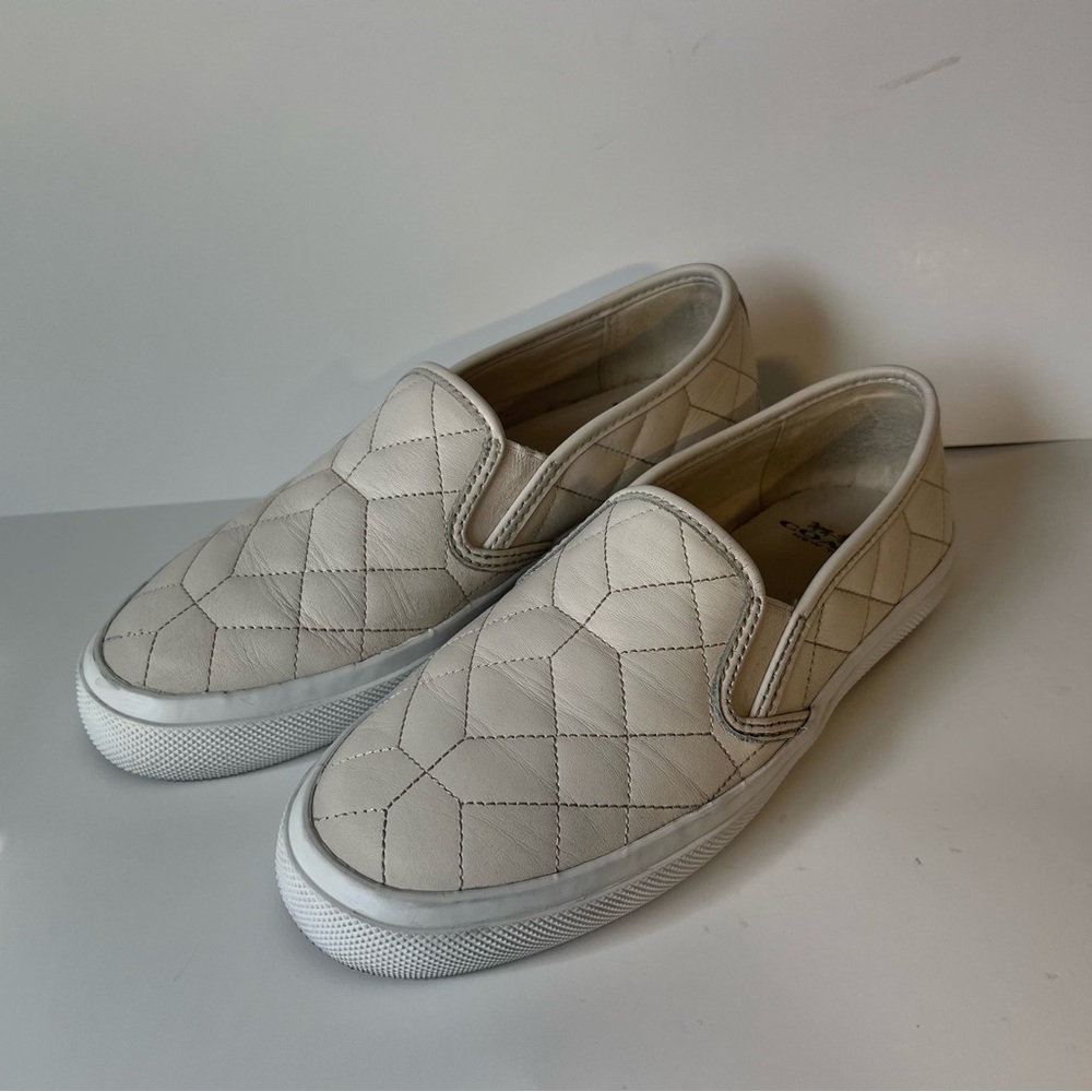 Coach Chrissy Chalk Quilted Sneaker Q8316